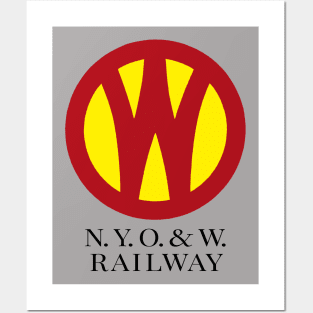 O&W Railroad NYO&W Railway Logo & Text, for Light Backgrounds Posters and Art